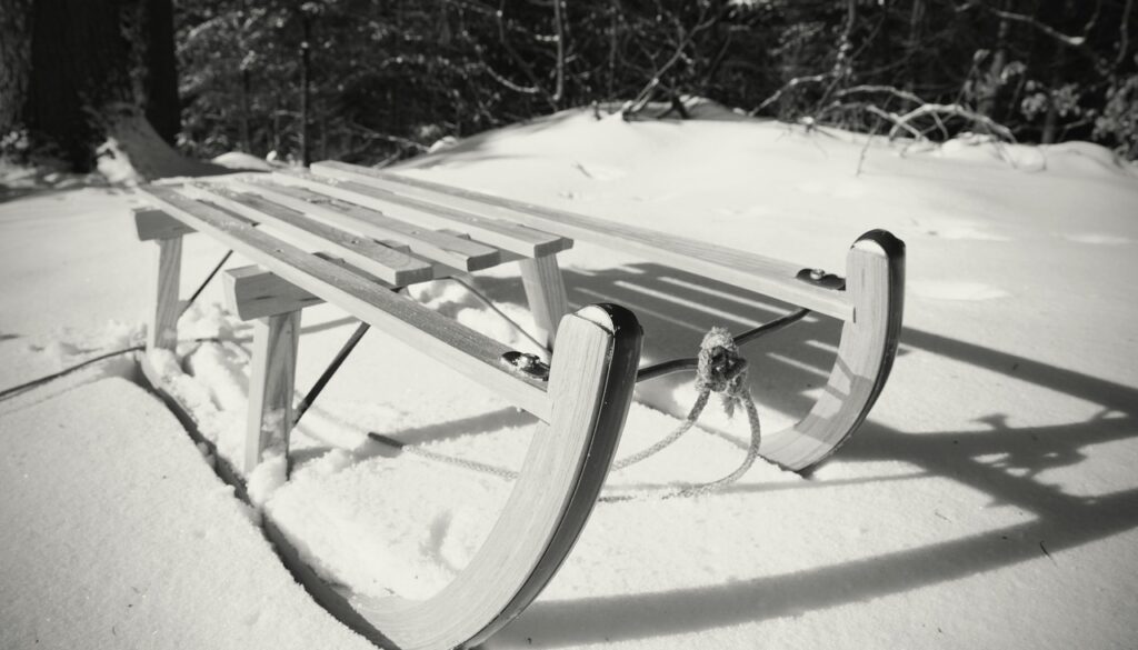 sleds winter snow wooden sled cold 1934695