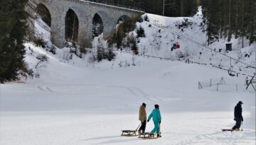 snow sled fresh air winter 7612845