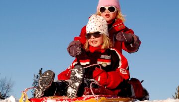sweden children girls sled 104689